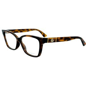 Gucci GG0634O Womens Plastic Eyeglass Frame 002 Havana 55-14 Italy